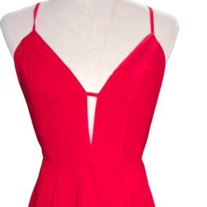 Bebe NEW Cross Back Chiffon Skater Dress Red Size 4